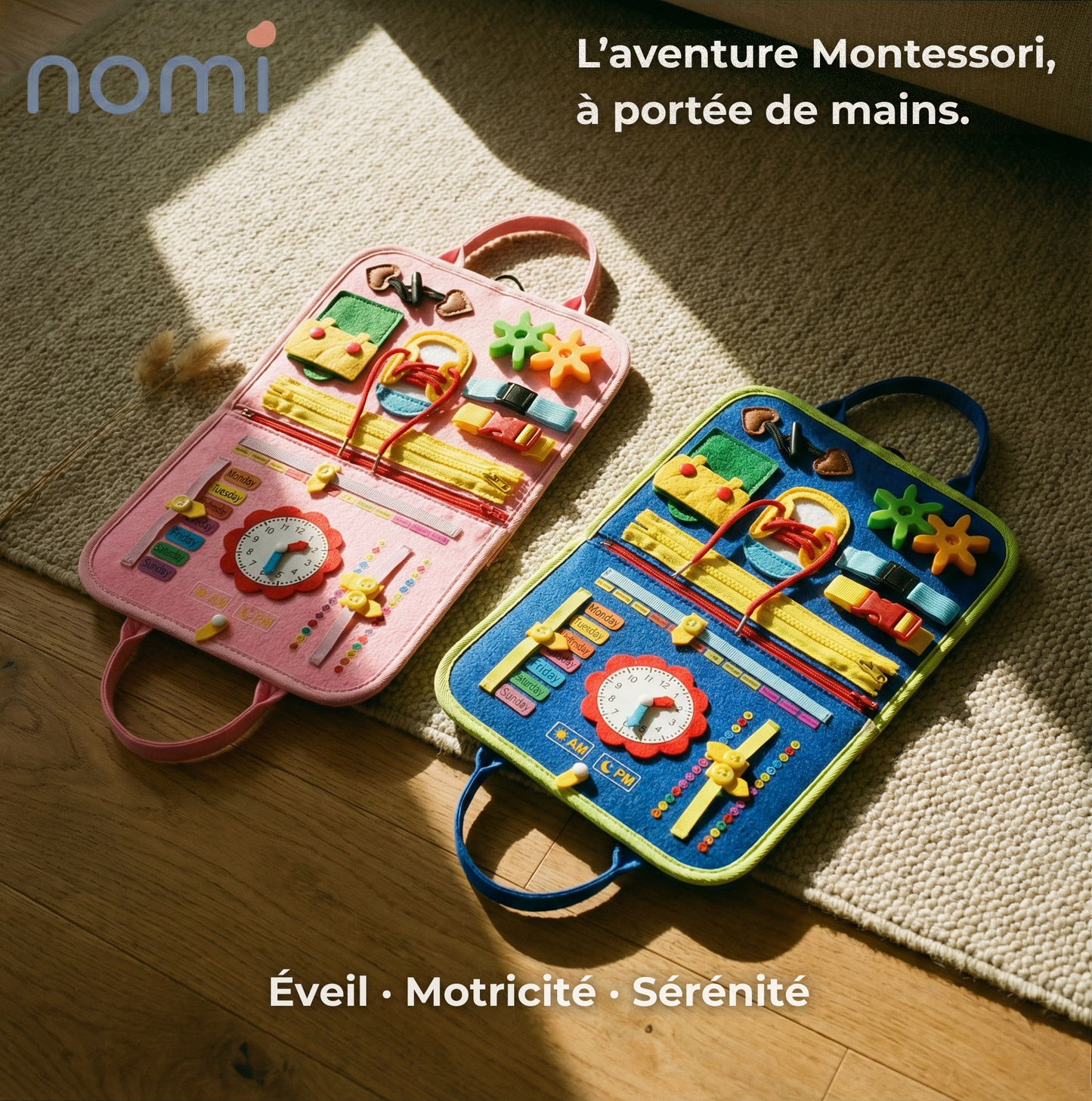 Valise d'activités NOMI avec jeux pour enfant